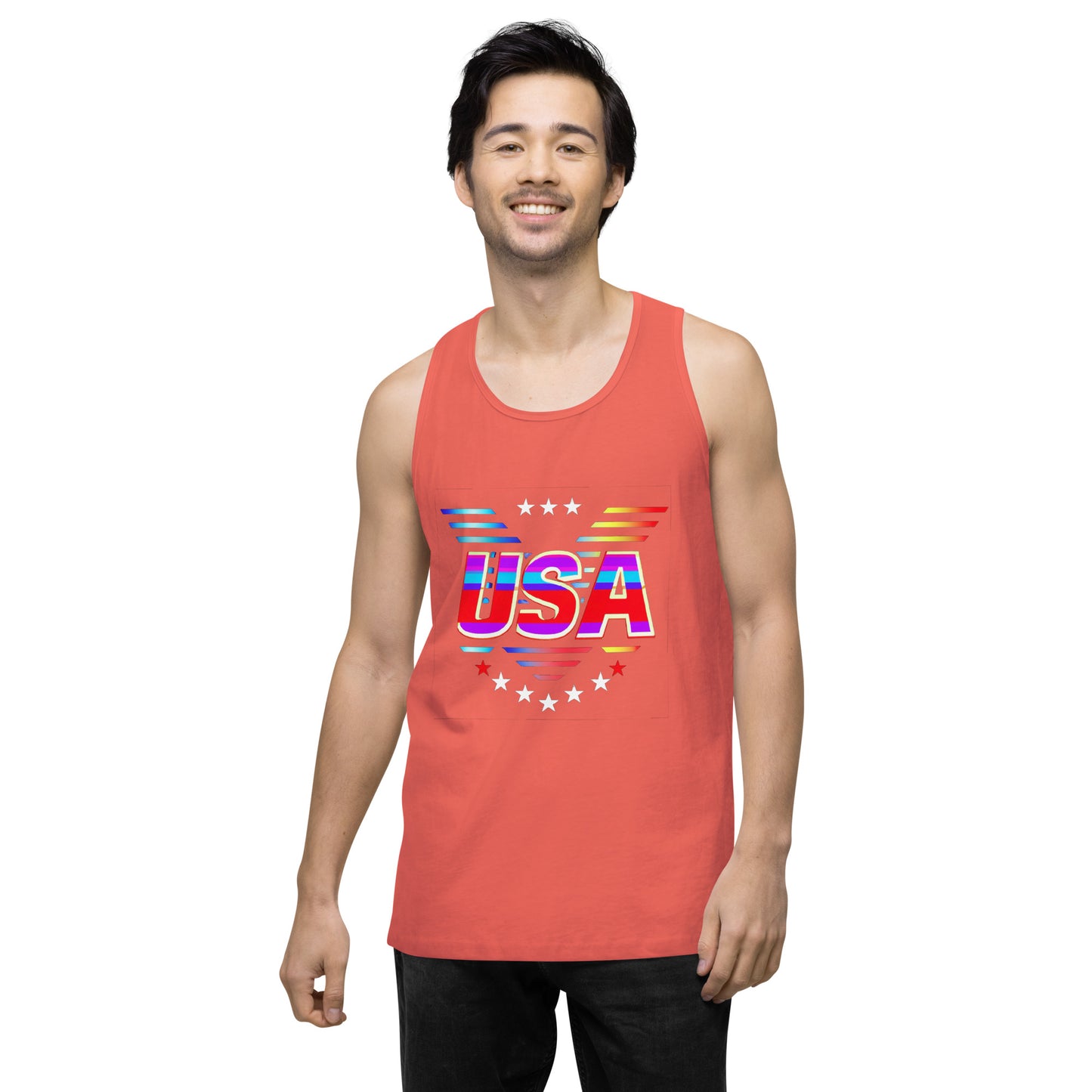 Retro USA Veteran Stars - Men’s premium tank top