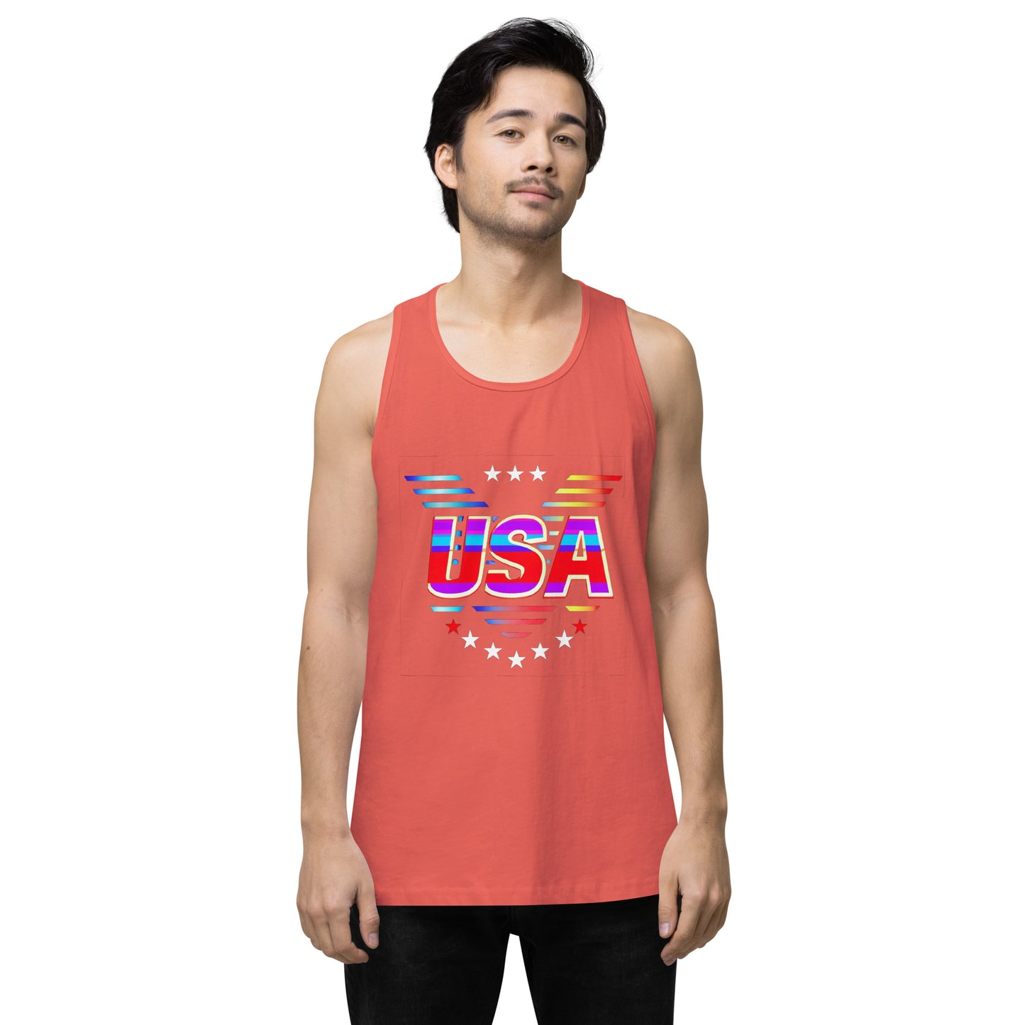 Retro USA Veteran Stars - Men’s premium tank top