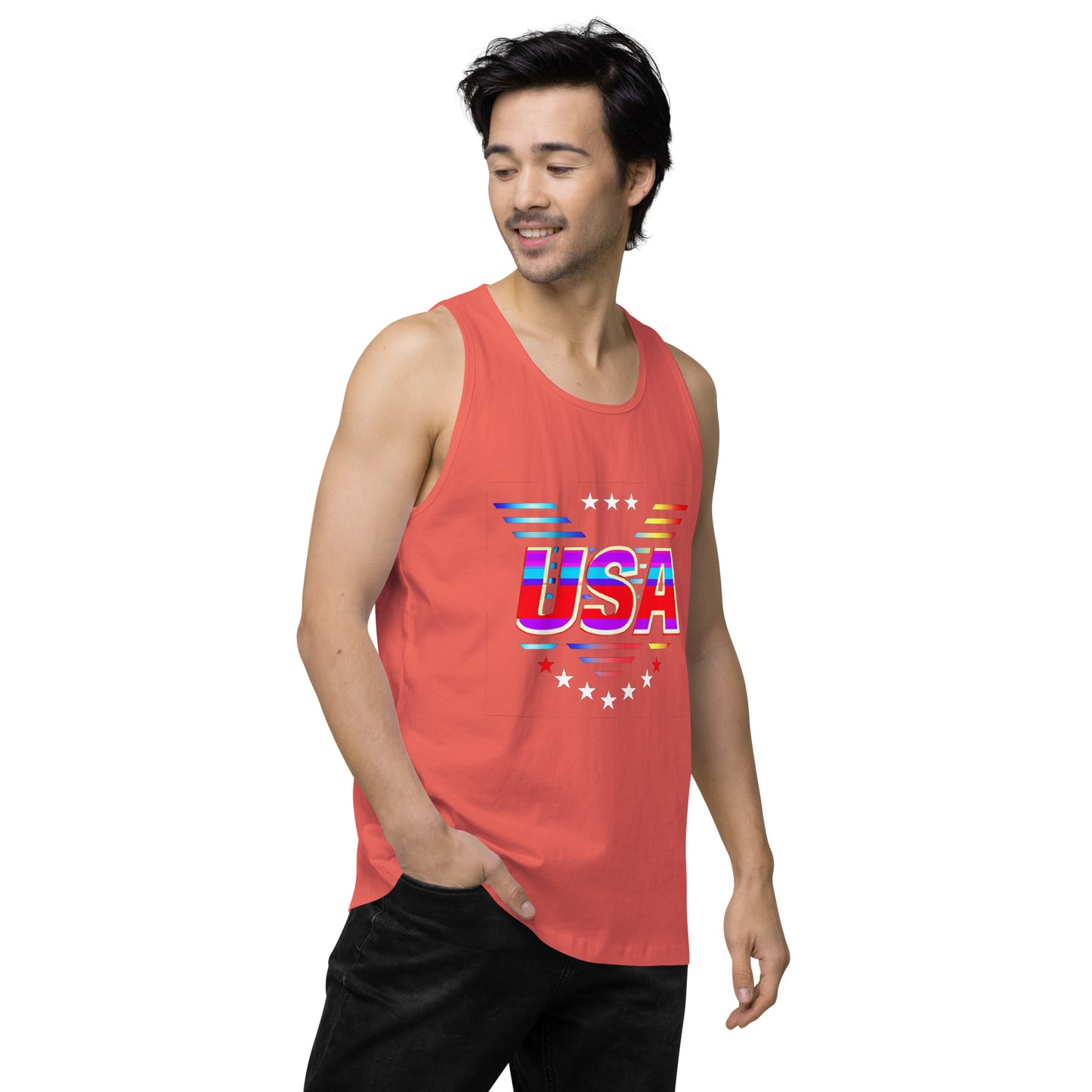 Retro USA Veteran Stars - Men’s premium tank top