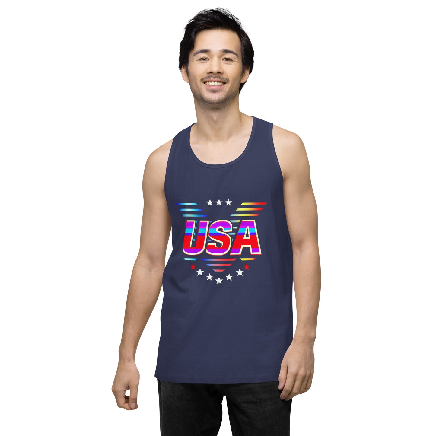 Retro USA Veteran Stars - Men’s premium tank top