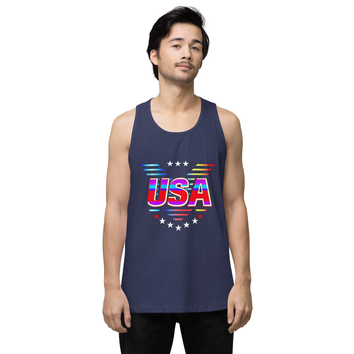 Retro USA Veteran Stars - Men’s premium tank top