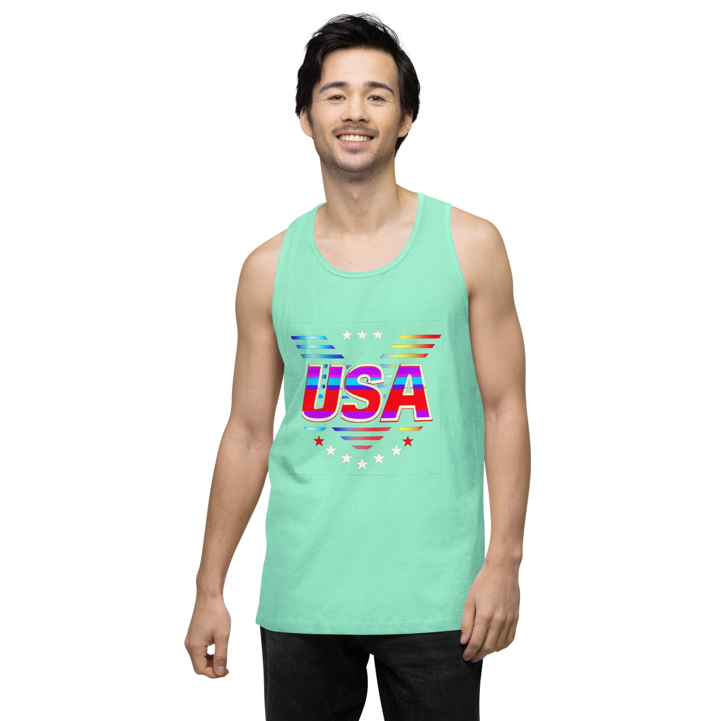 Retro USA Veteran Stars - Men’s premium tank top