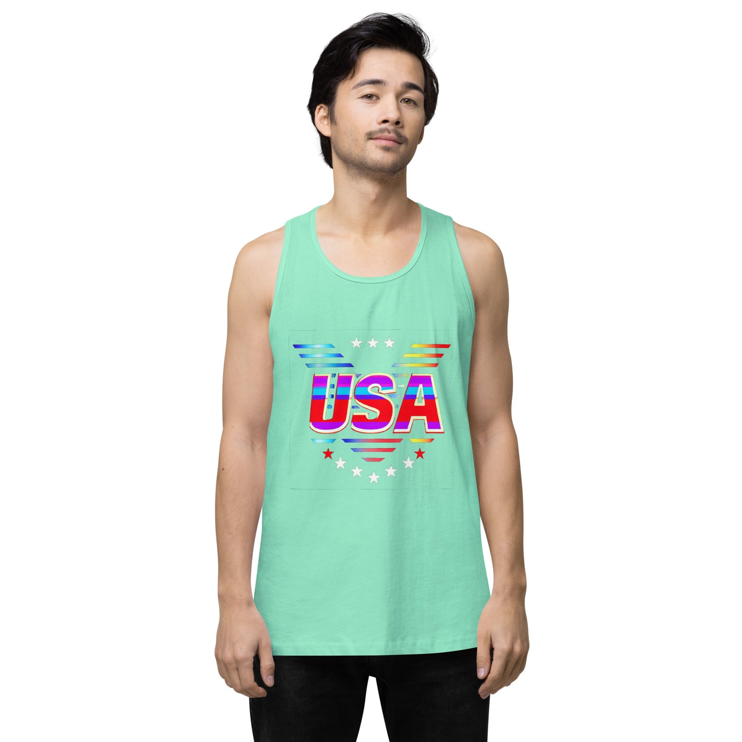 Retro USA Veteran Stars - Men’s premium tank top