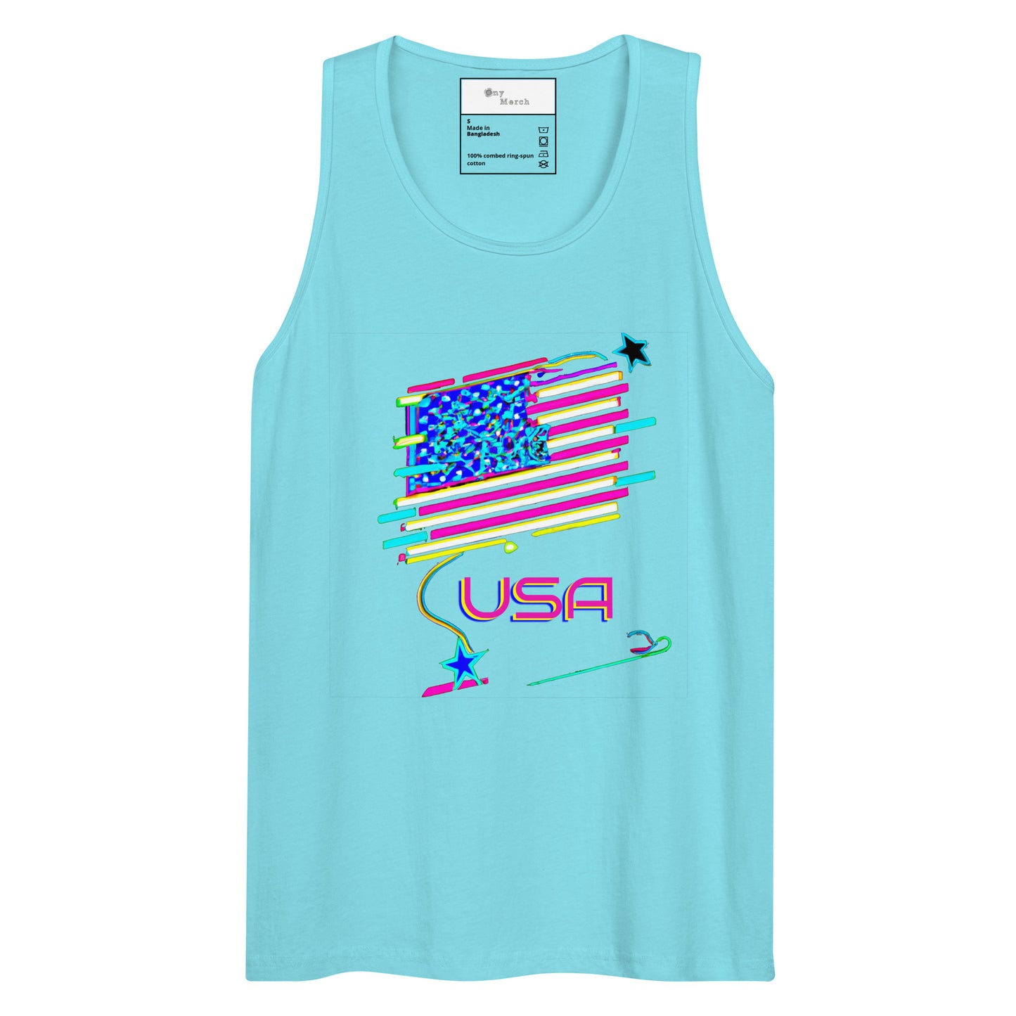 Retro USA Flag - Men’s premium tank top
