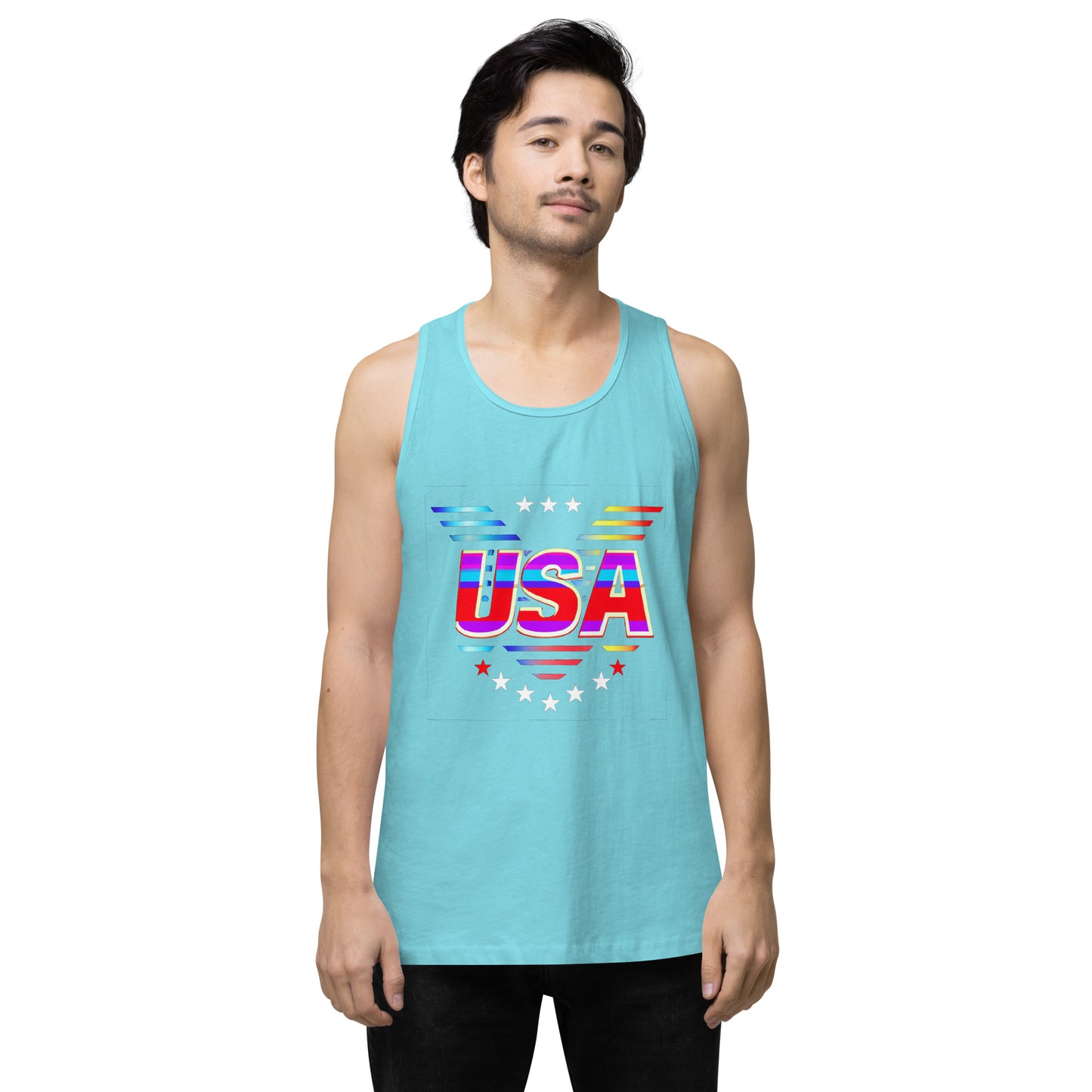 Retro USA Veteran Stars - Men’s premium tank top