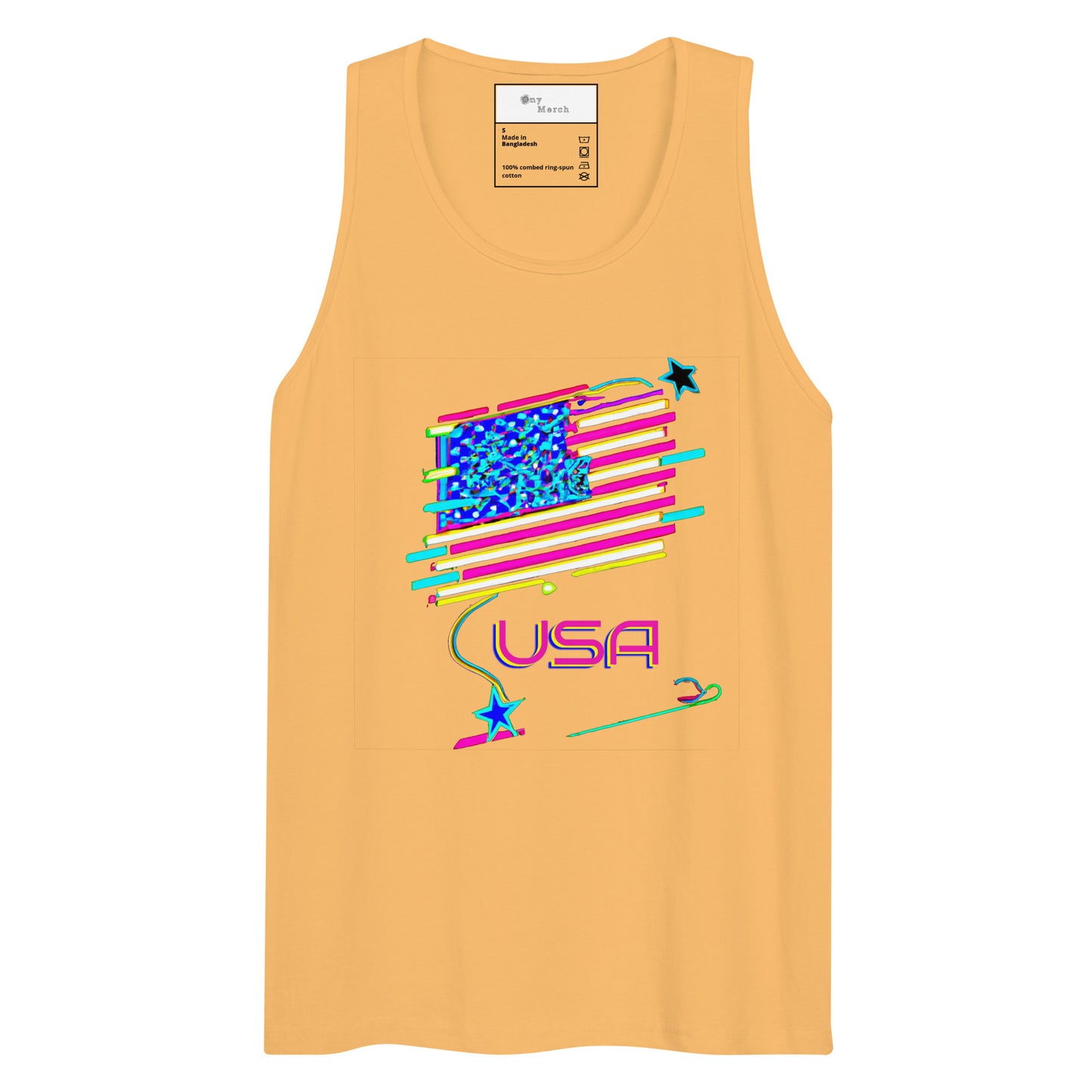Retro USA Flag - Men’s premium tank top