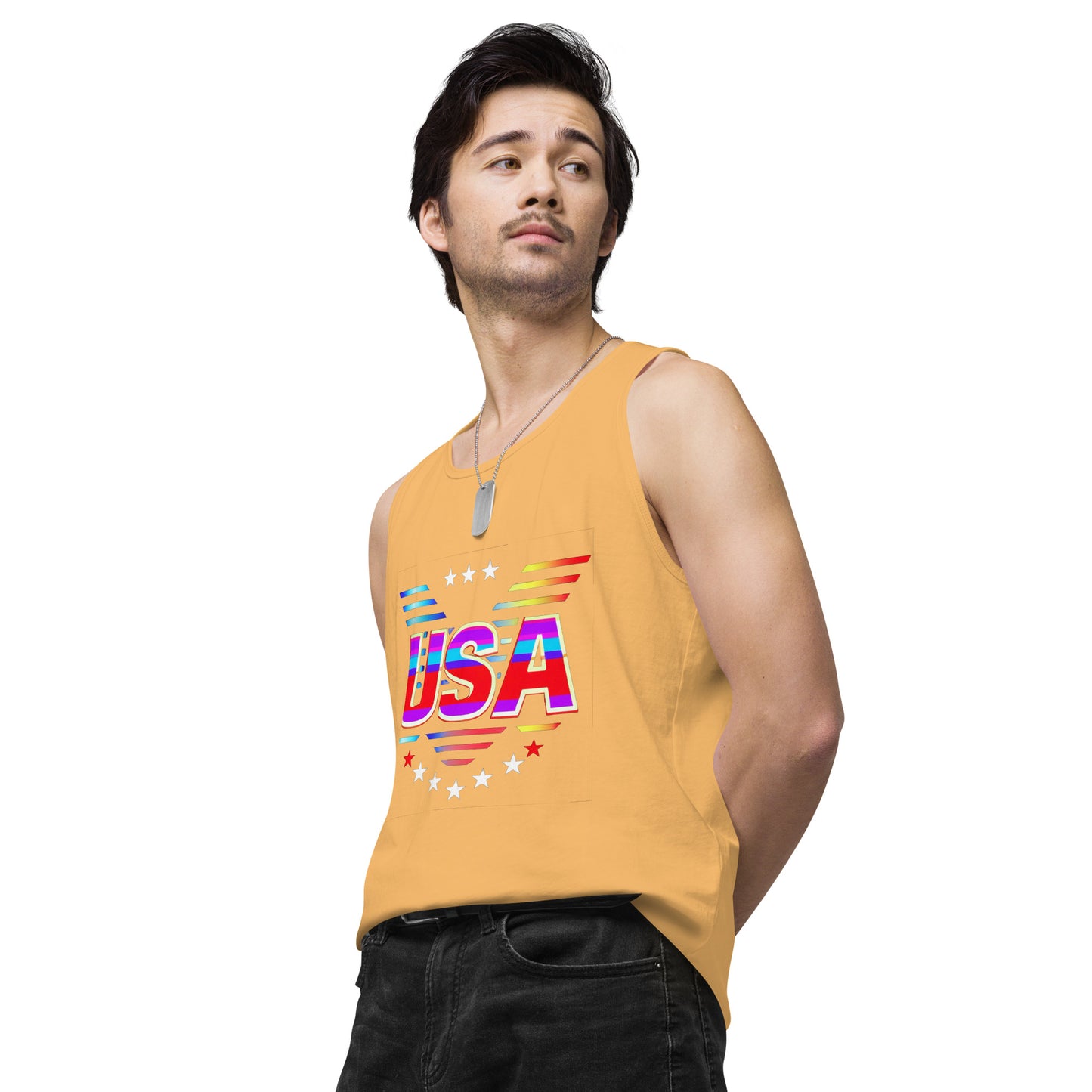 Retro USA Veteran Stars - Men’s premium tank top