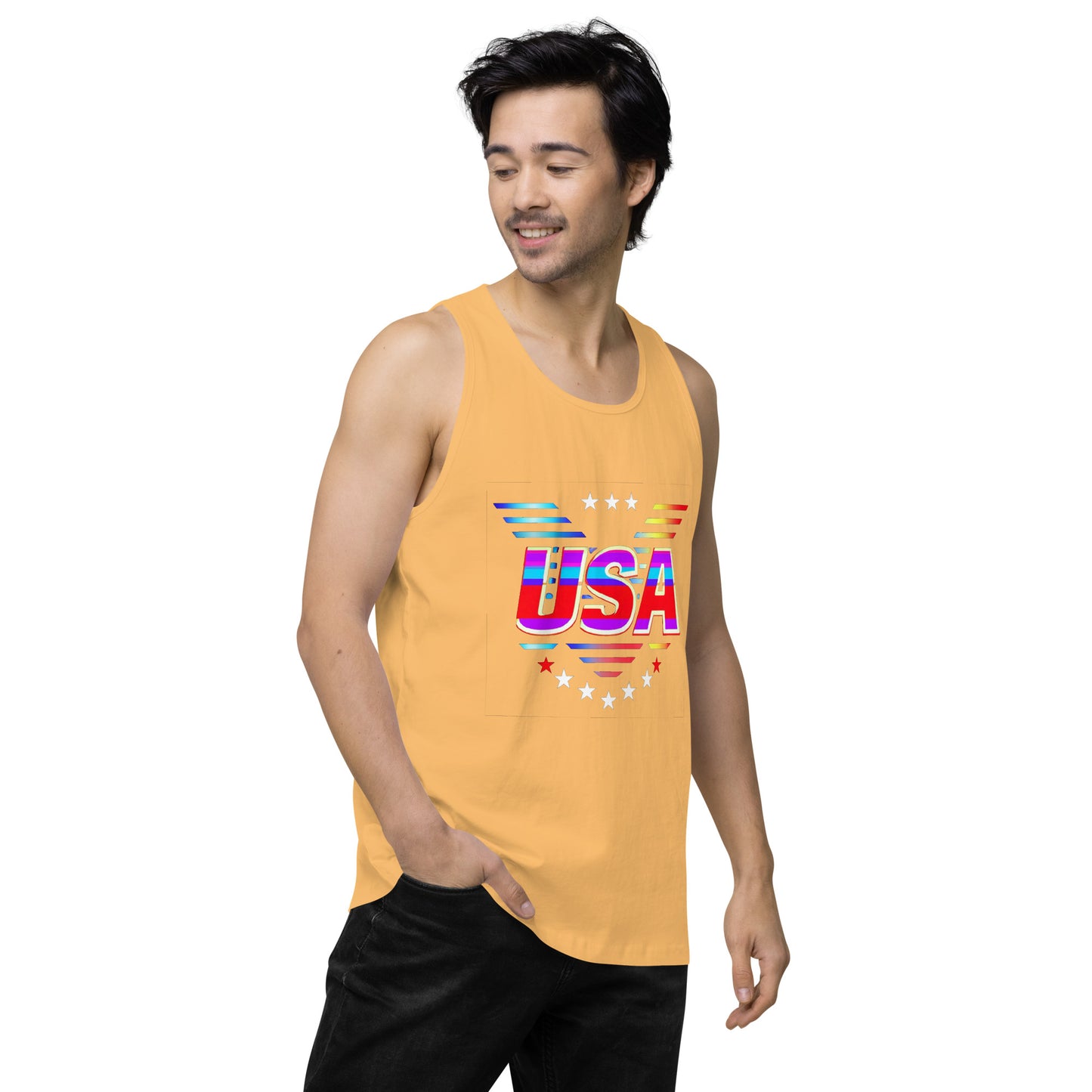 Retro USA Veteran Stars - Men’s premium tank top