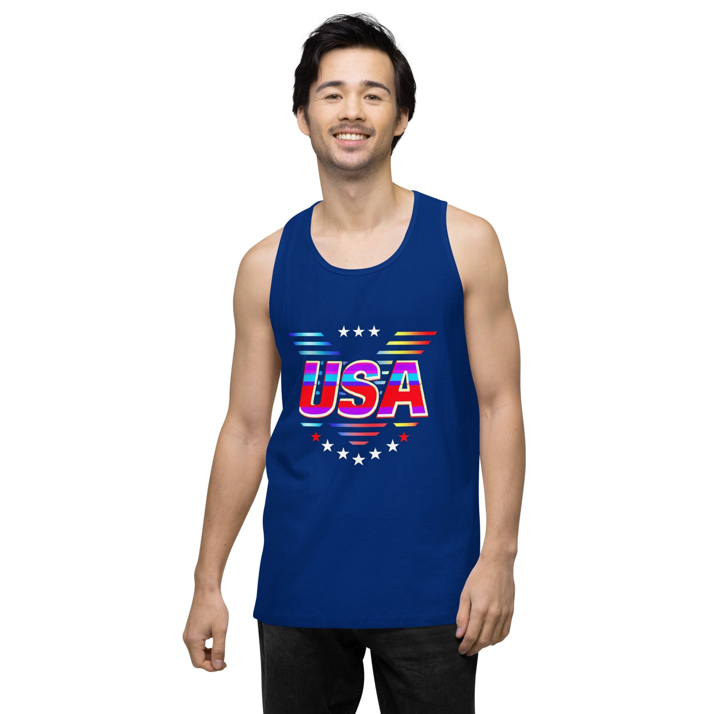 Retro USA Veteran Stars - Men’s premium tank top