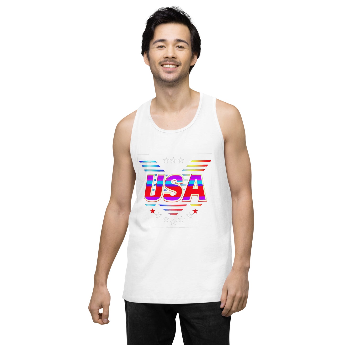 Retro USA Veteran Stars - Men’s premium tank top