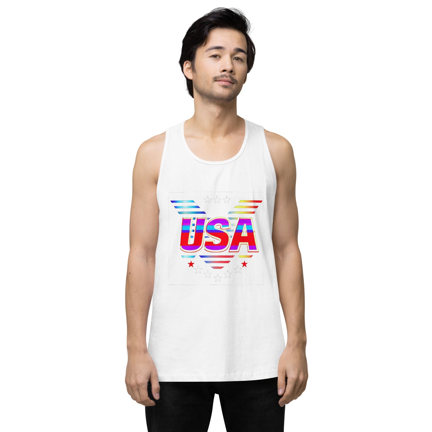 Retro USA Veteran Stars - Men’s premium tank top
