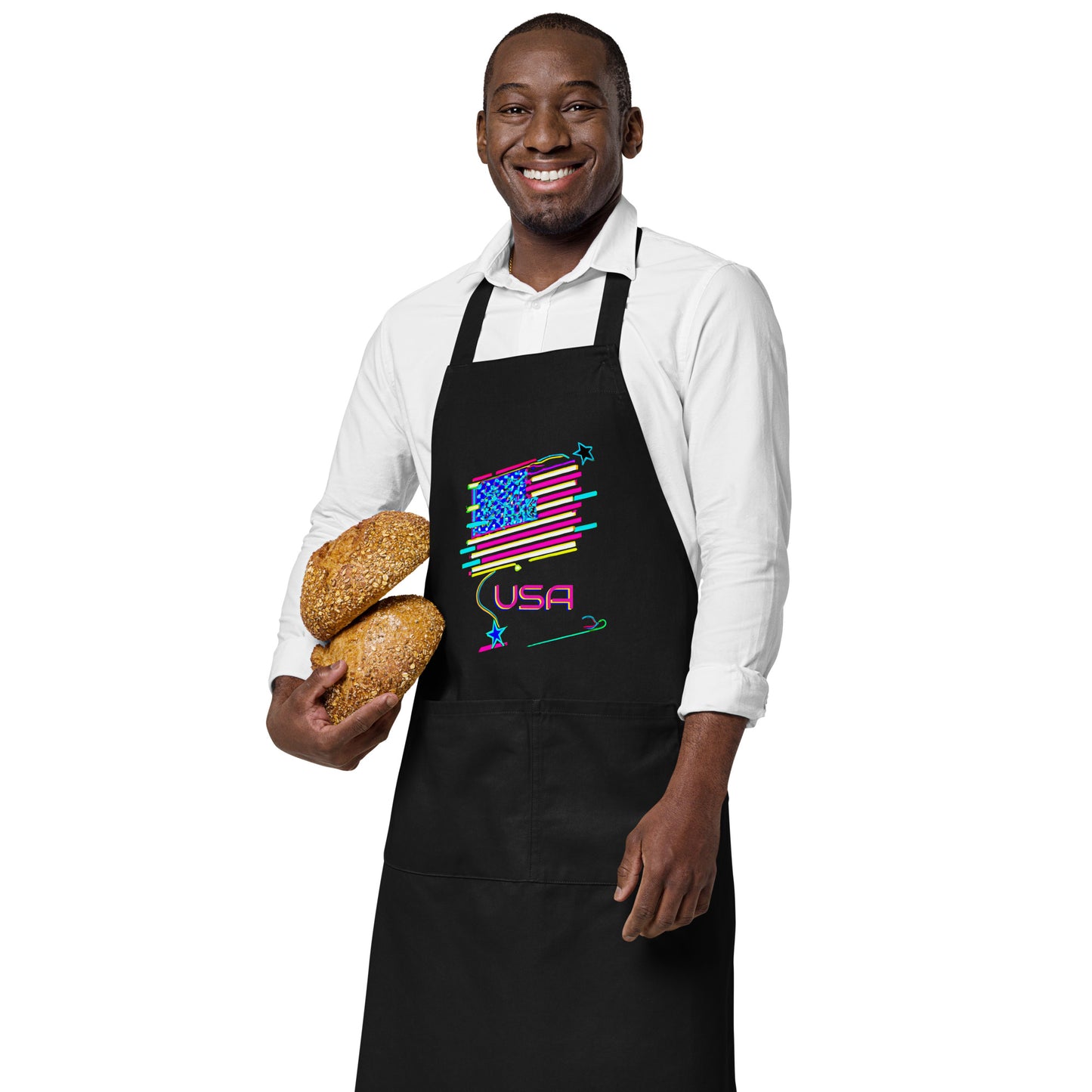 Retro USA Flag - Organic cotton apron