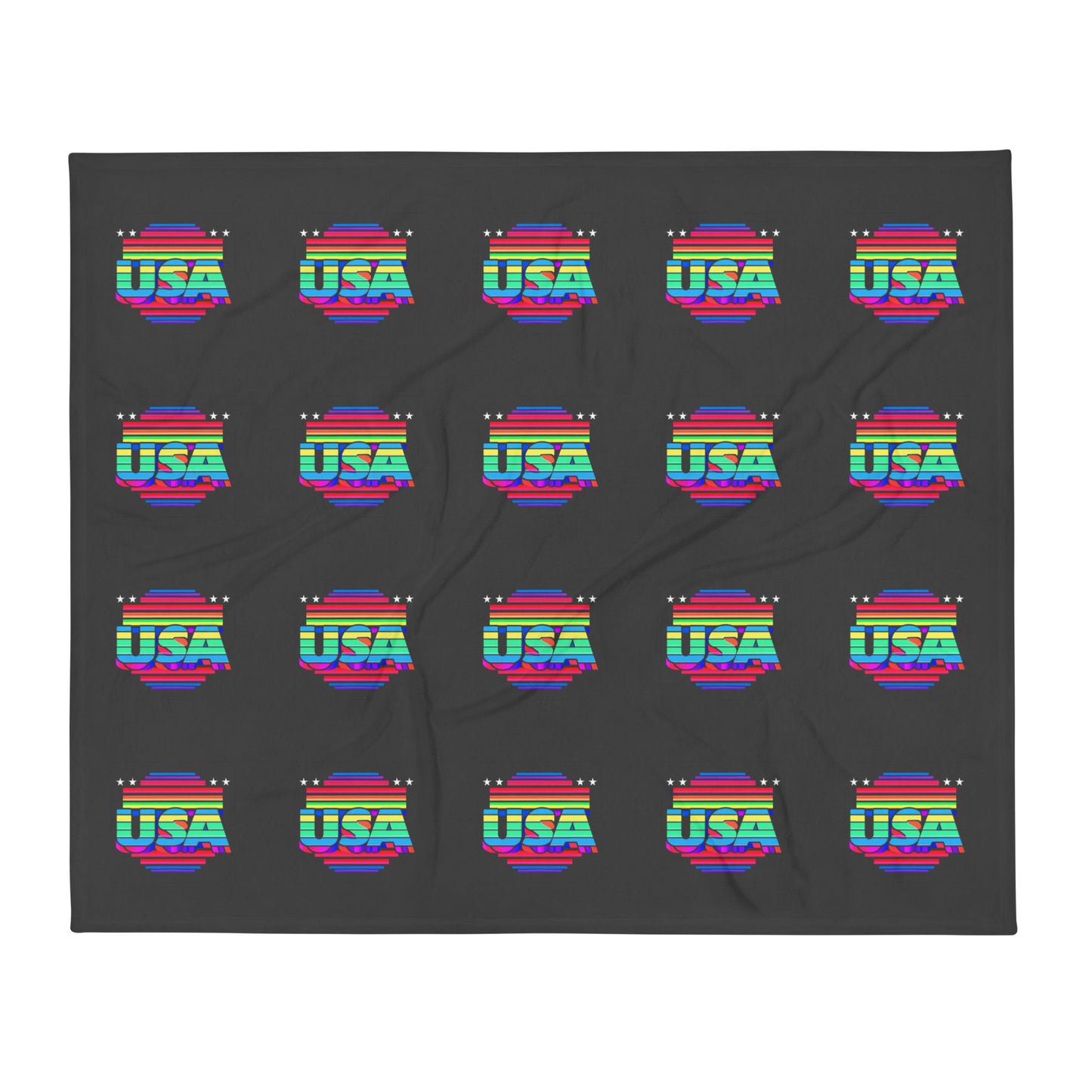 Retro Arcade Style USA - Throw Blanket