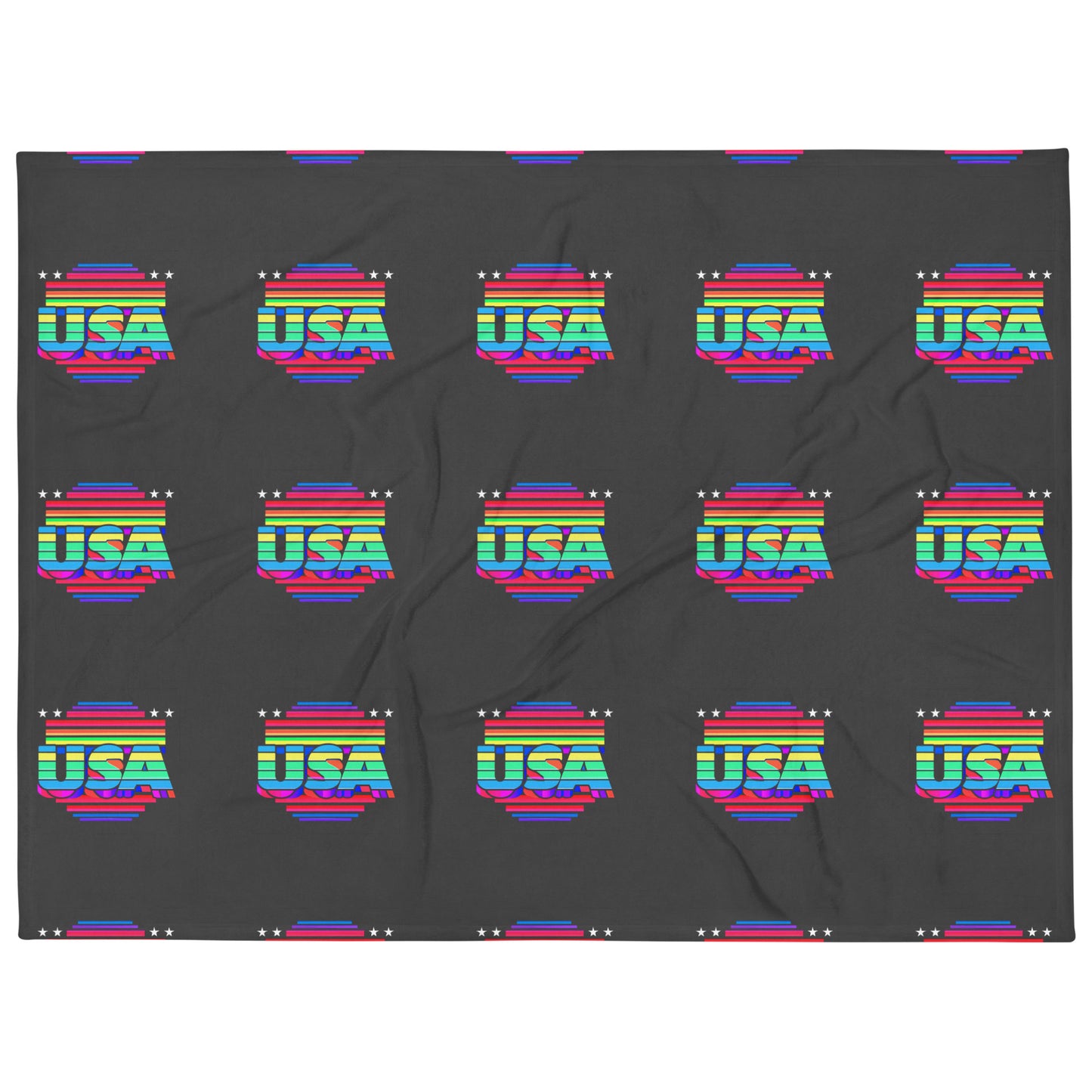 Retro Arcade Style USA - Throw Blanket