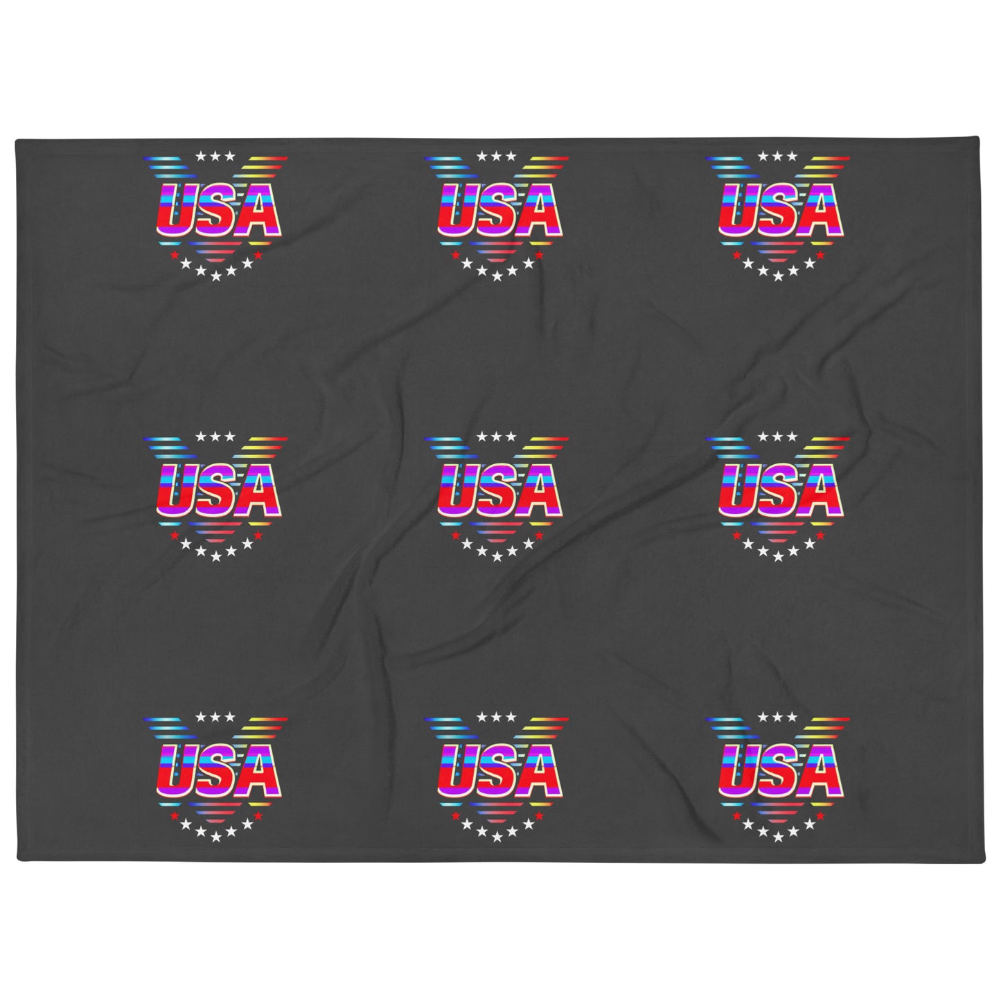 Retro USA Veteran Stars - Throw Blanket