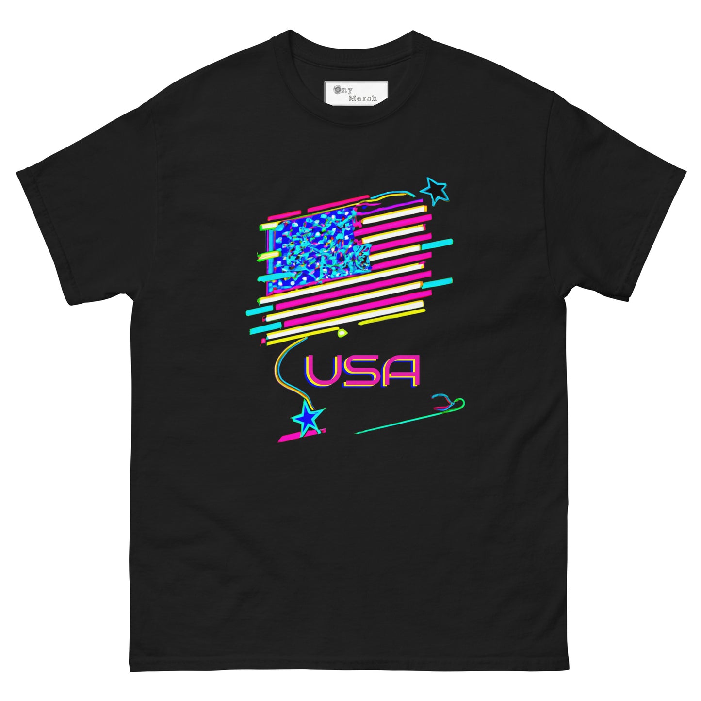 Retro USA Flag - Unisex classic tee