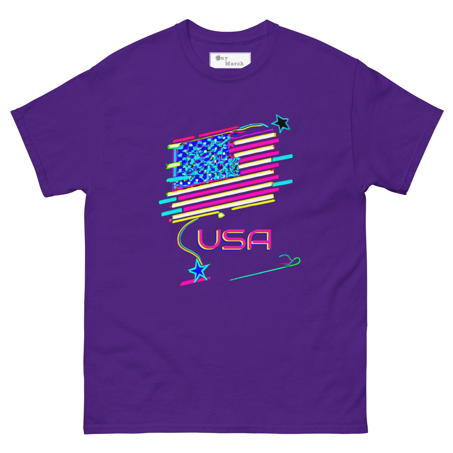 Retro USA Flag - Unisex classic tee