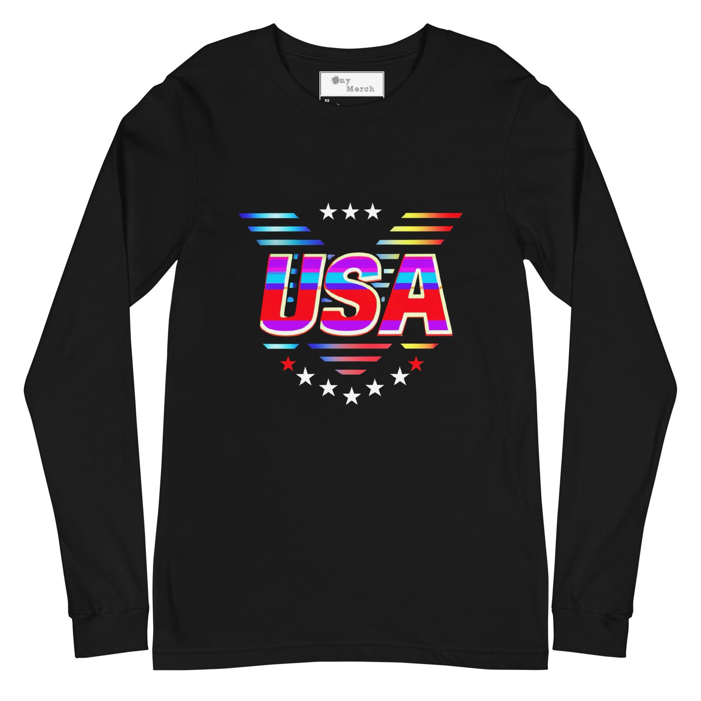 Retro USA Veteran Stars - Unisex Long Sleeve Tee