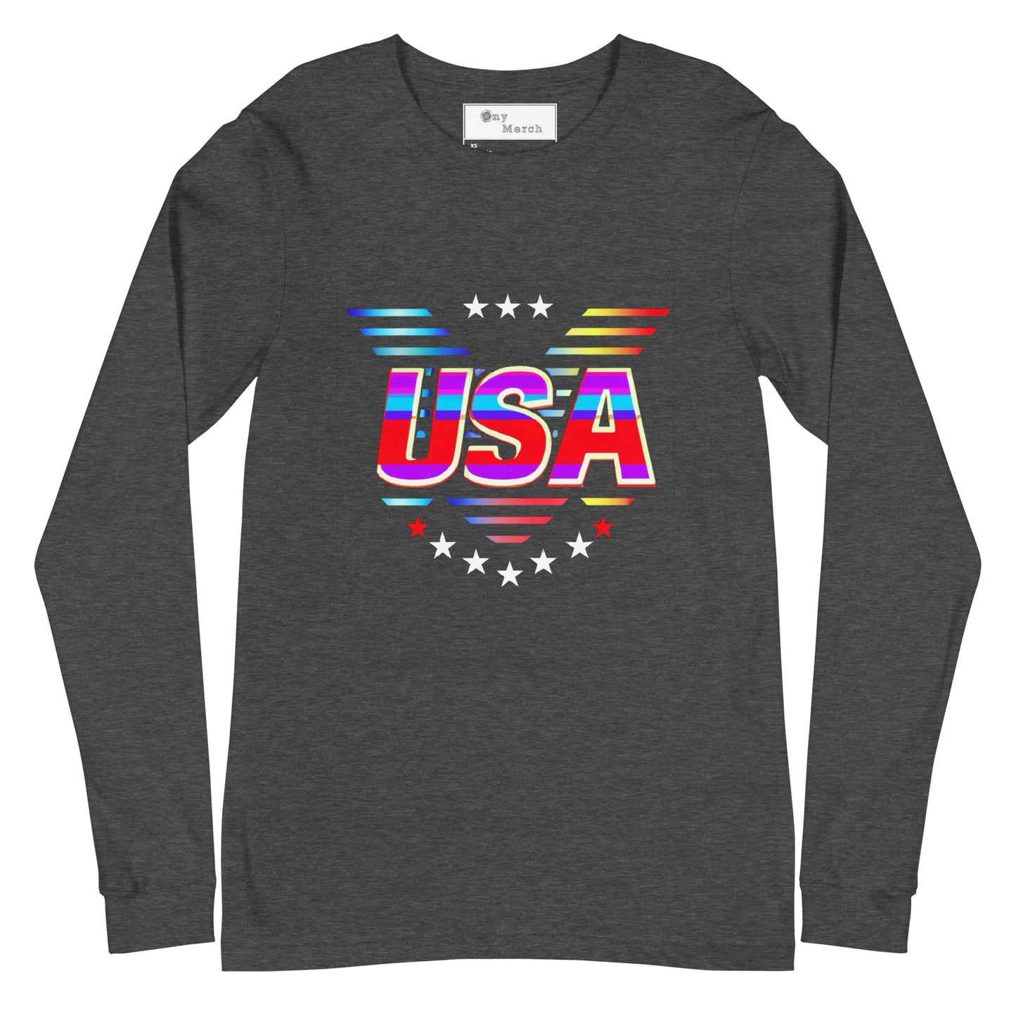 Retro USA Veteran Stars - Unisex Long Sleeve Tee