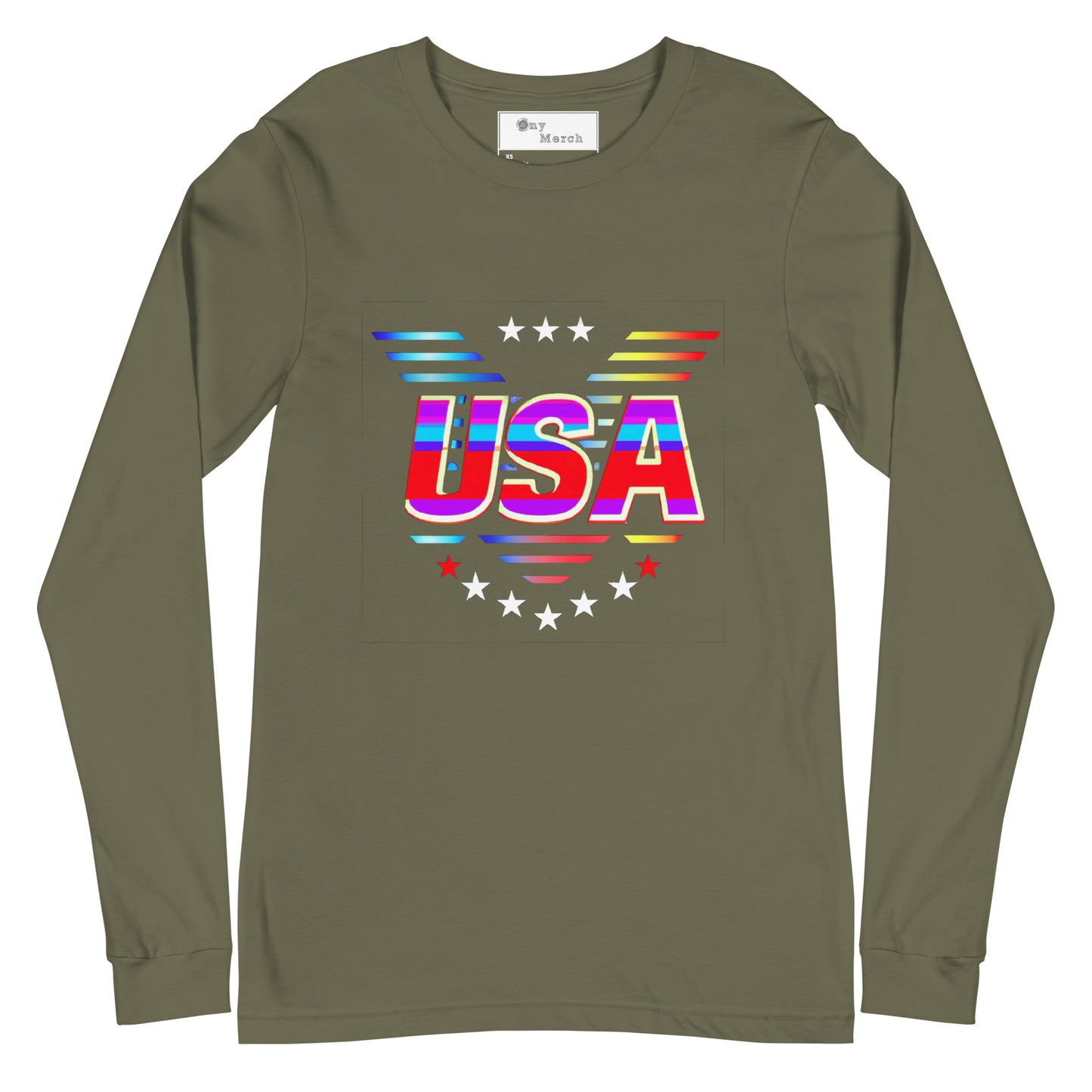 Retro USA Veteran Stars - Unisex Long Sleeve Tee