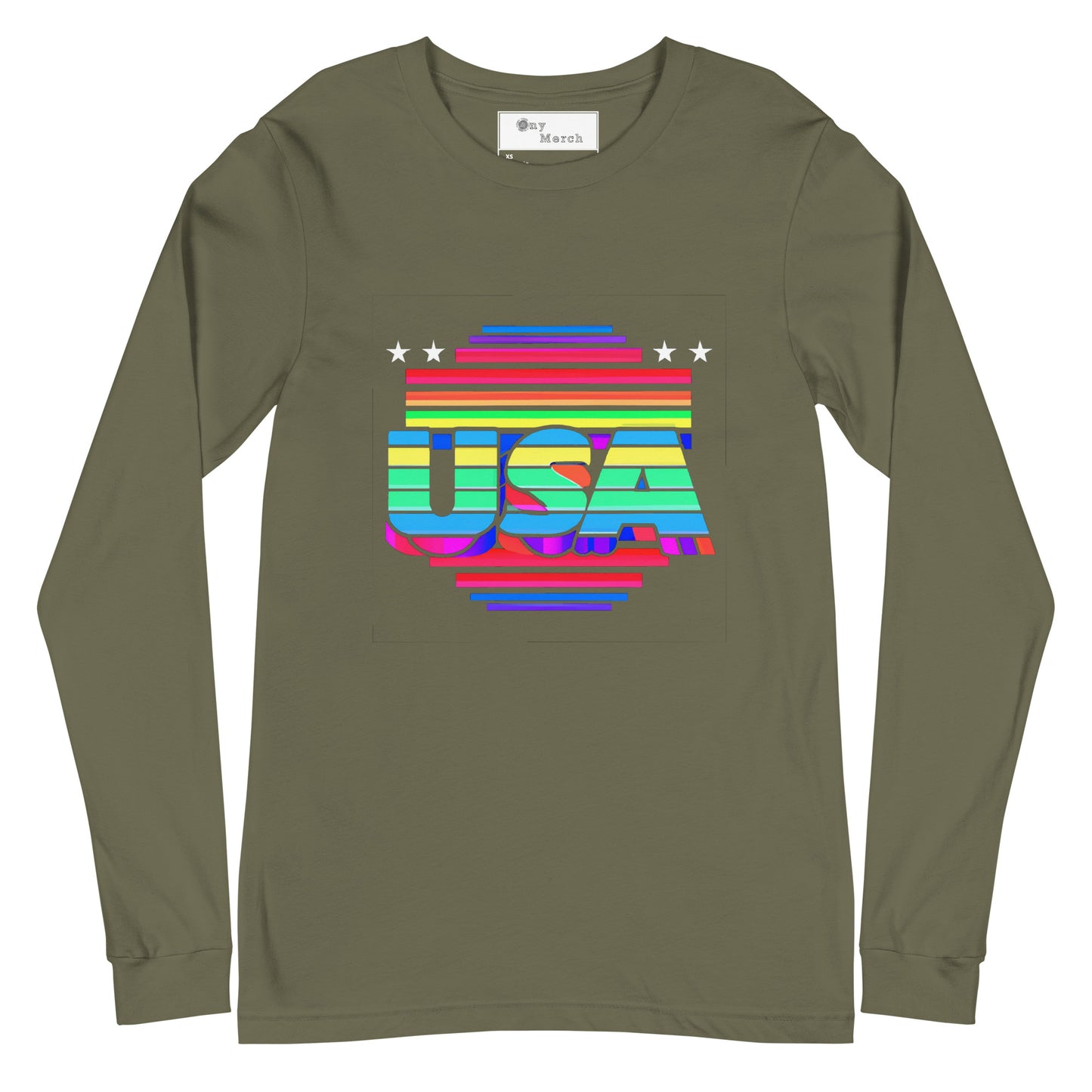 Retro Arcade Style USA - Unisex Long Sleeve Tee