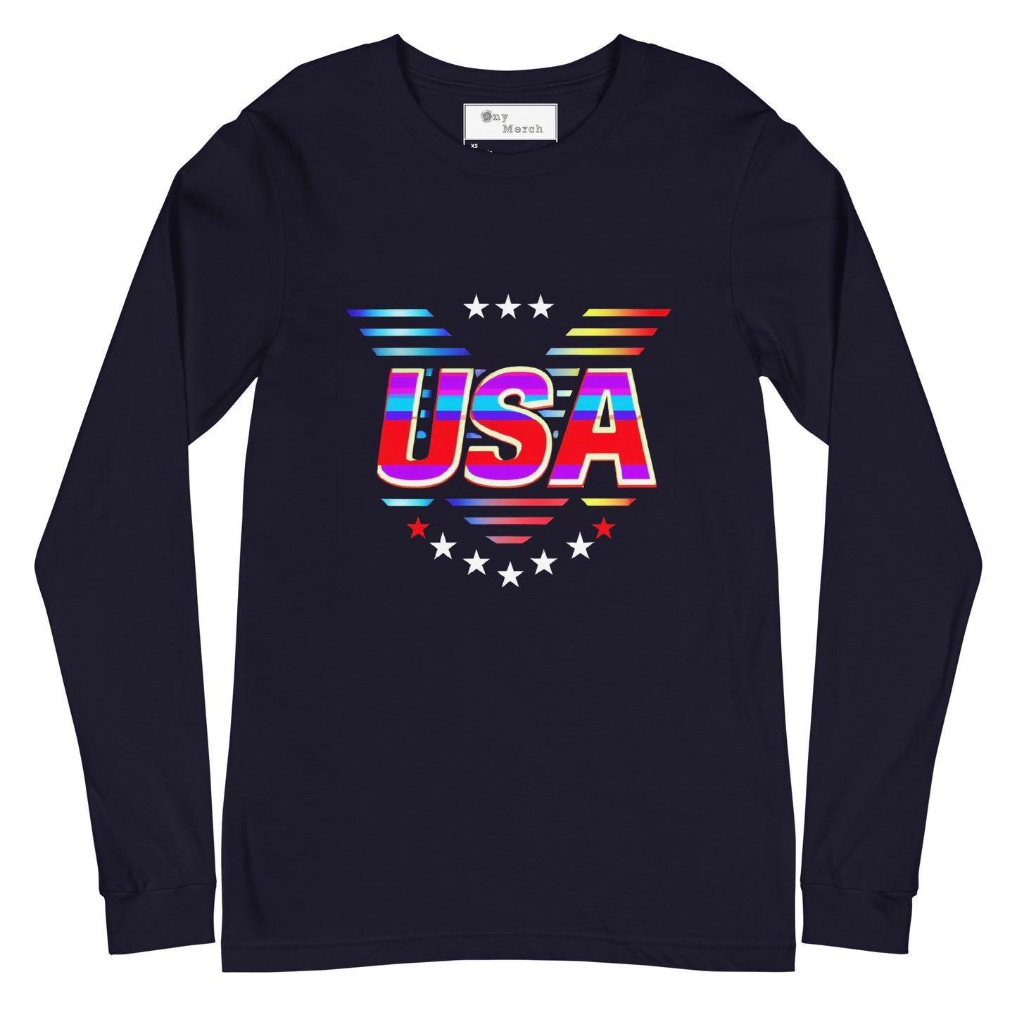 Retro USA Veteran Stars - Unisex Long Sleeve Tee